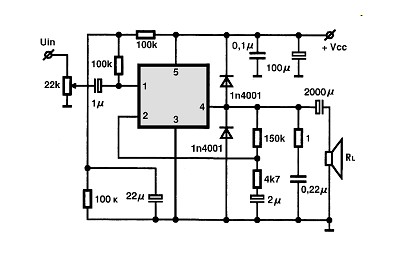 TDA2040 I electronics circuit
